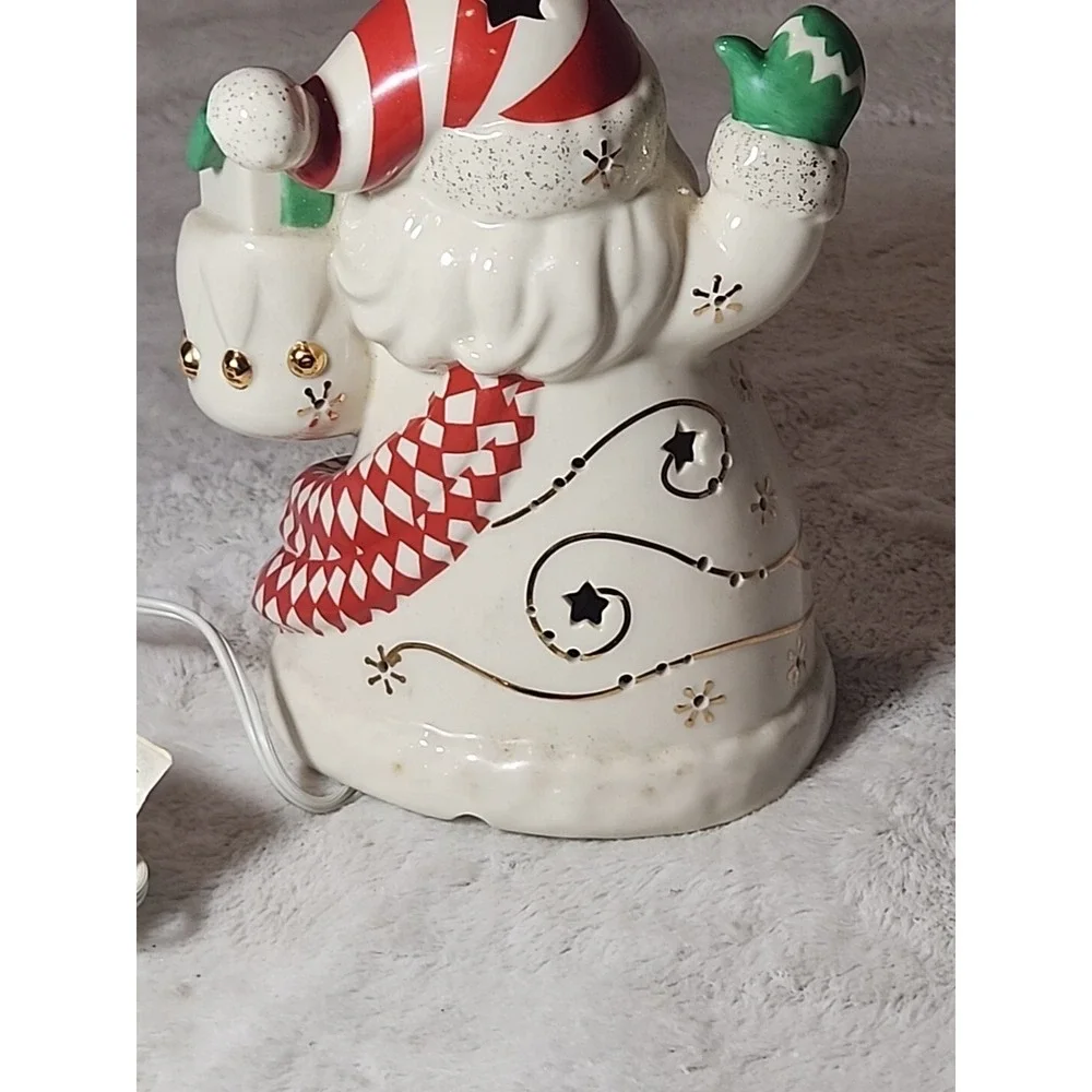 LENNOX Christmas Holiday Lighted‎ Santa Vintage Porcelain Occasions 7.5